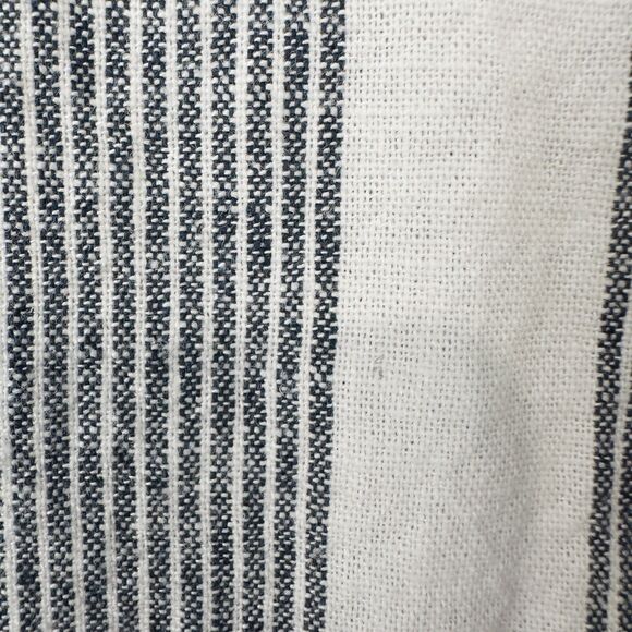 Orvis Striped Linen Blend Long Sleeve Button Up Shirt Womens Large Beach Preppy - Picture 9 of 16